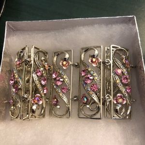 Ornate Pink Crystal Studded Bracelet